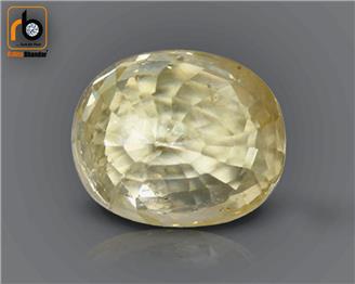 NATURAL UNHEATED UNTREATED  Yellow Sapphire / Pukhraj 6.18 cts. ( 2140 )